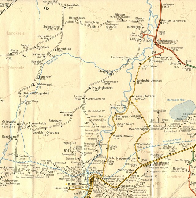 640 - Karte Nienburg - Rahden